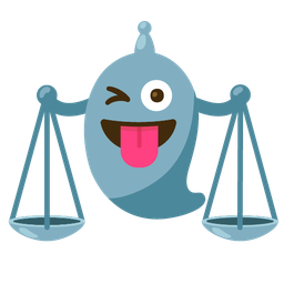 balance scale and ghost
