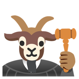 balance scale and goat