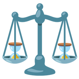 balance scale and hourglass done