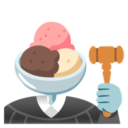 balance scale and ice cream