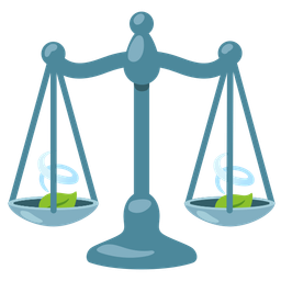 balance scale and leaf fluttering in wind