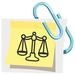 balance scale and linked paperclips