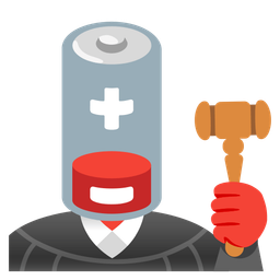 balance scale and low battery