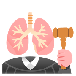 balance scale and lungs