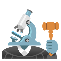 balance scale and microscope