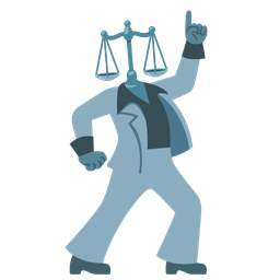 balance scale and mirror ball