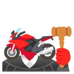 balance scale and motorcycle