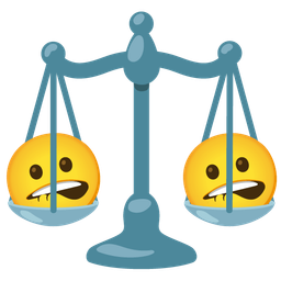 balance scale and mouth