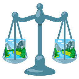 balance scale and national park
