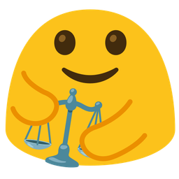 balance scale and people hugging