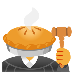 balance scale and pie