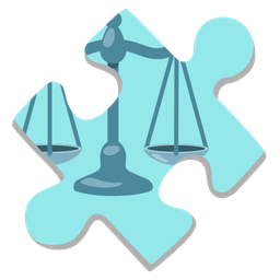 balance scale and puzzle piece