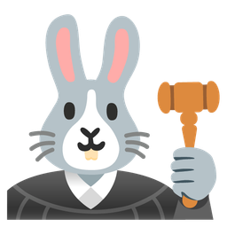 balance scale and rabbit face