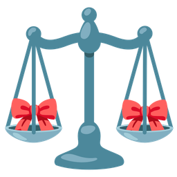 balance scale and ribbon