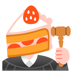 balance scale and shortcake