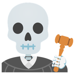 balance scale and skull