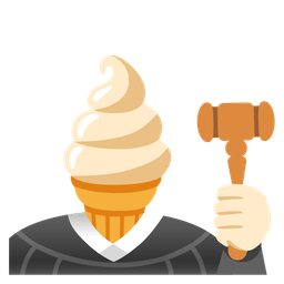 balance scale and soft ice cream