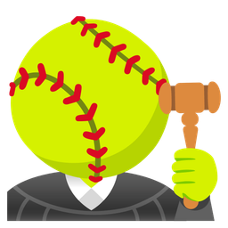 balance scale and softball