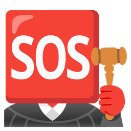 balance scale and SOS button