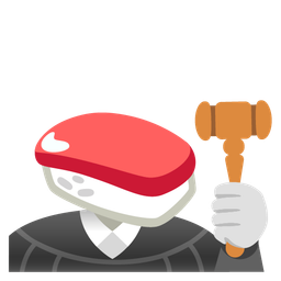 balance scale and sushi