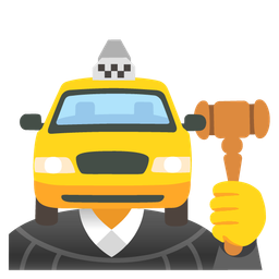 balance scale and taxi