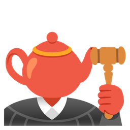 balance scale and teapot