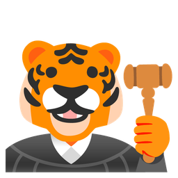 balance scale and tiger face