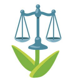 balance scale and tulip