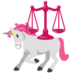 balance scale and unicorn