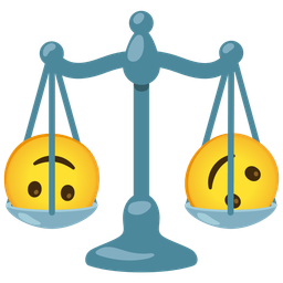 Balance scale and Upside-down face