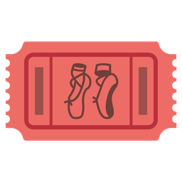 ballet shoes and admission tickets