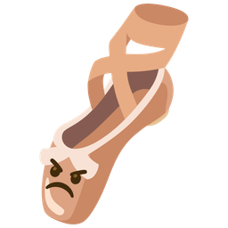 ballet shoes and angry face