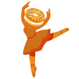 ballet shoes and bagel