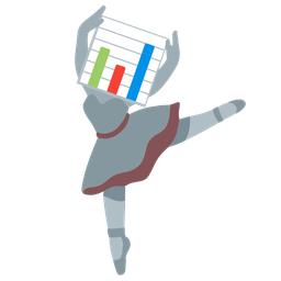 ballet shoes and bar chart