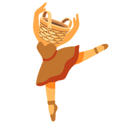 ballet shoes and basket