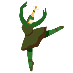 ballet shoes and bottle with popping cork