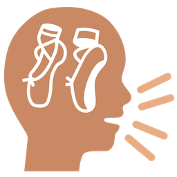 ballet shoes and bust in silhouette