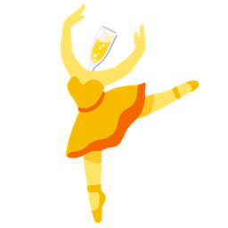 ballet shoes and clinking glasses