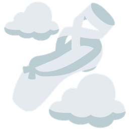 ballet shoes and cloud