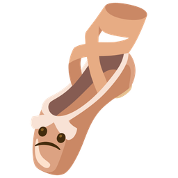 ballet shoes and confused face