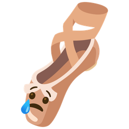 ballet shoes and crying face