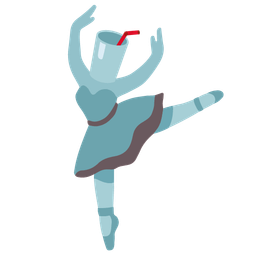 ballet shoes and cup with straw