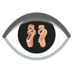 ballet shoes and eye