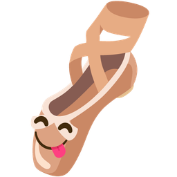 Ballet shoes and Face savoring food