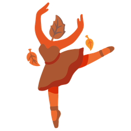 ballet shoes and fallen leaf