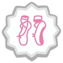 ballet shoes and fish cake with swirl