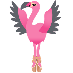 ballet shoes and flamingo