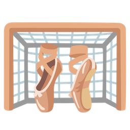 ballet shoes and goal net