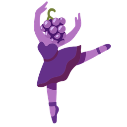 ballet shoes and grapes