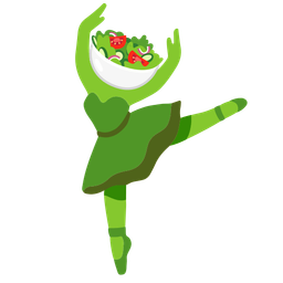 ballet shoes and green salad
